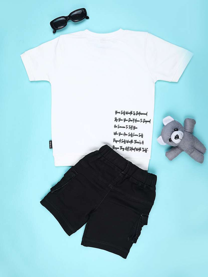 boys printed t-shirt & shorts co-ords set - 22271705 -  Standard Image - 1