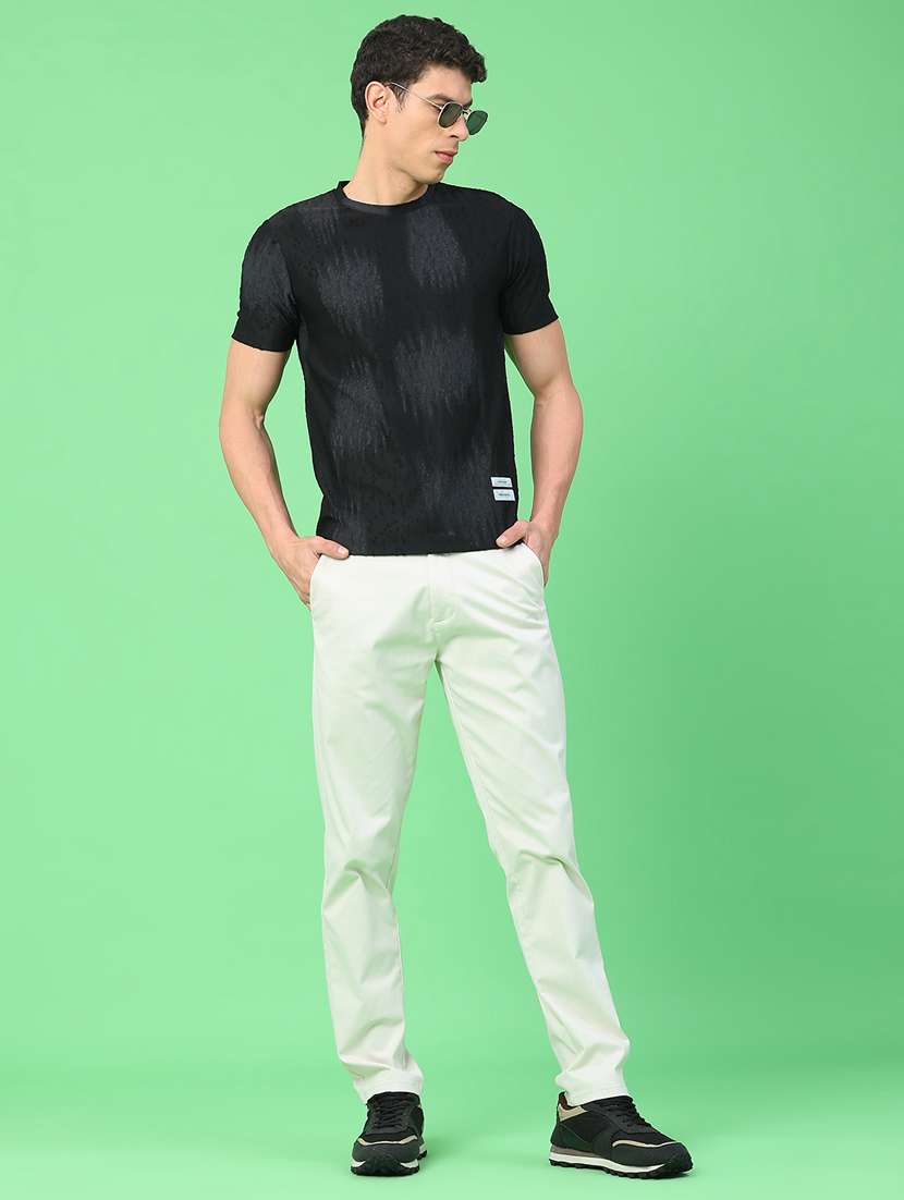 men solid mid rise chinos casual trouser - 22271737 -  Standard Image - 4