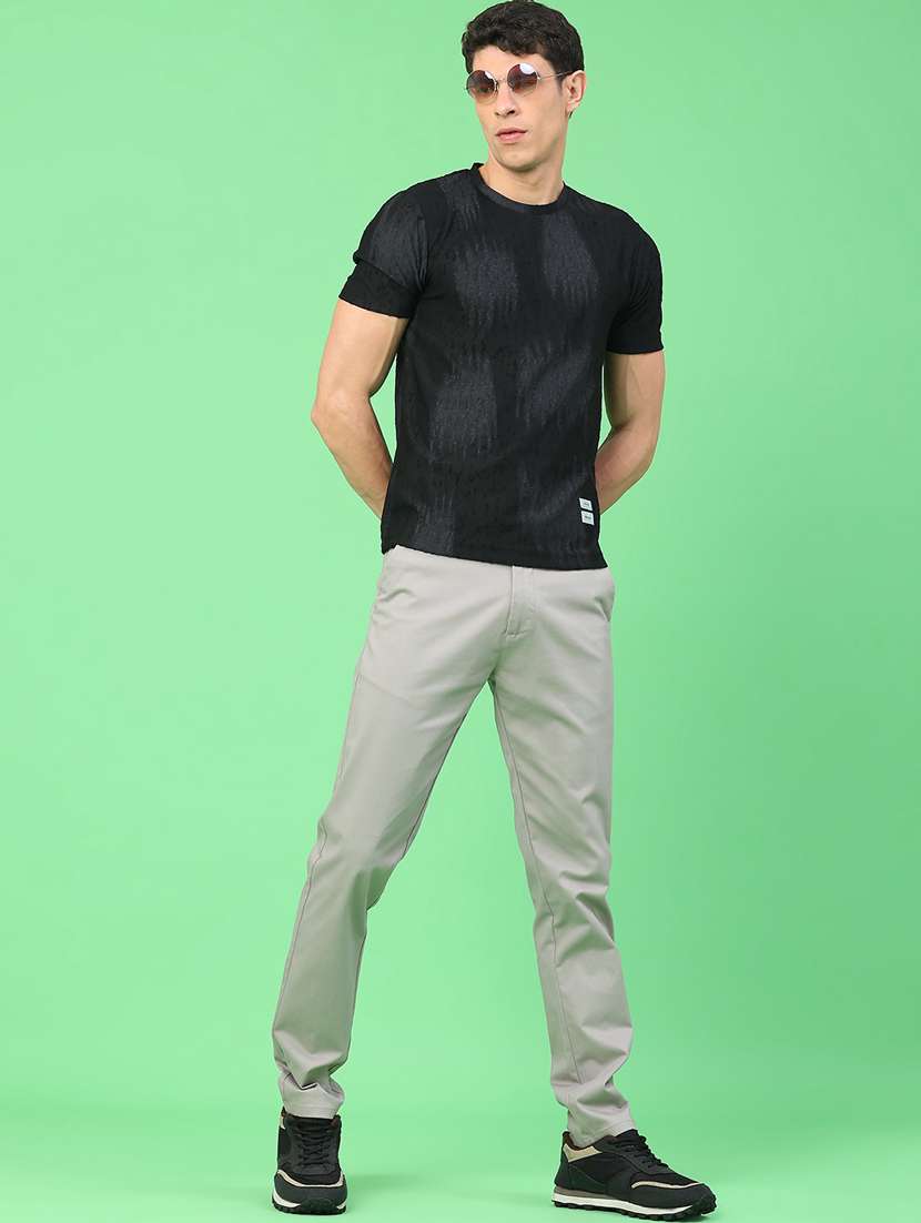 men solid mid rise chinos casual trouser - 22271738 -  Standard Image - 4