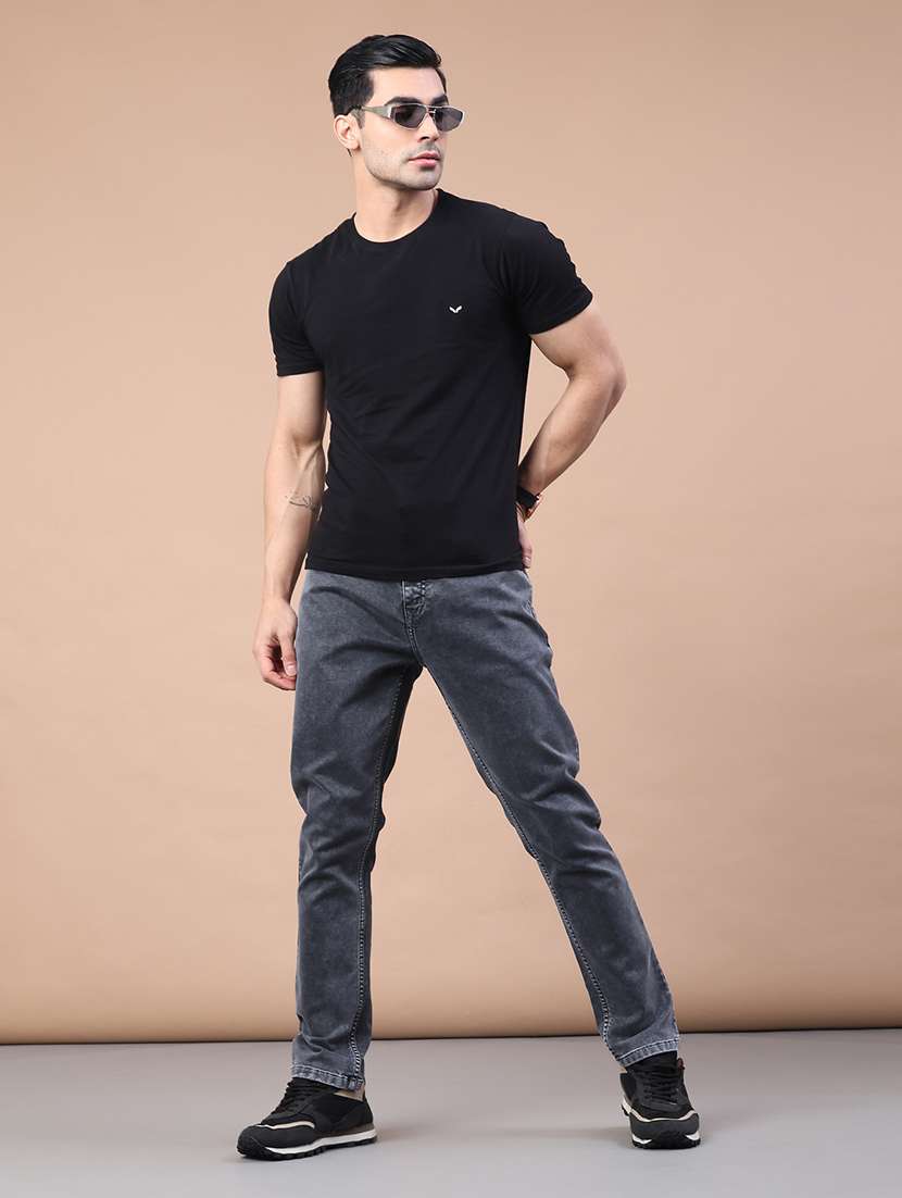 men plain mid rise full length jeans - 22271748 -  Standard Image - 4