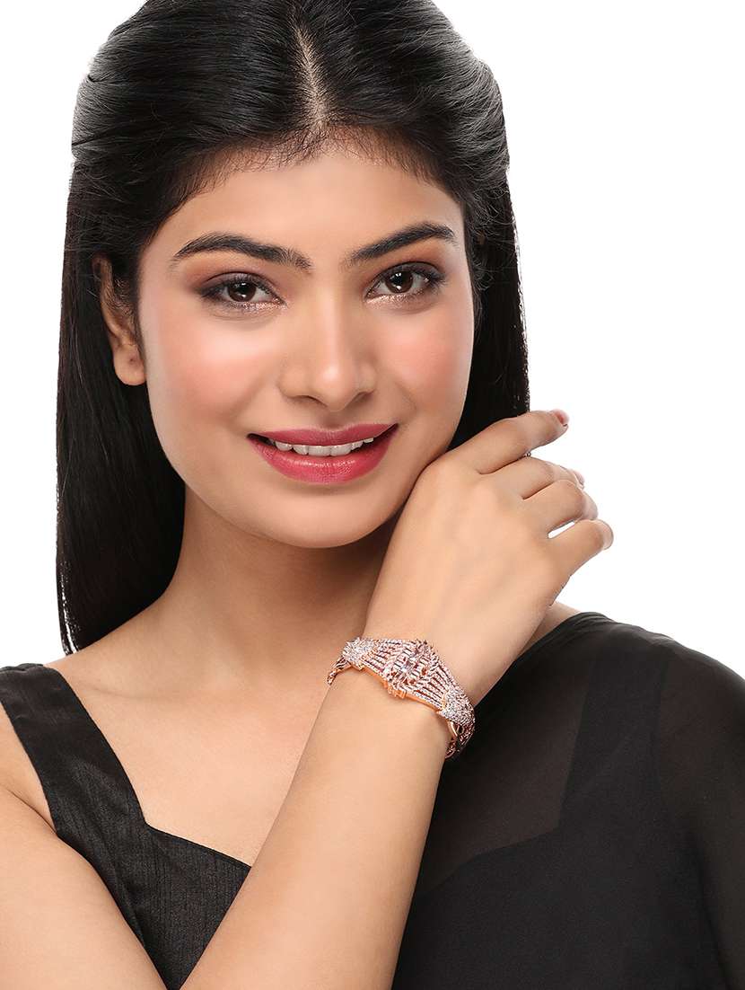 women cubic zirconia kada bracelet - 22271805 -  Standard Image - 1