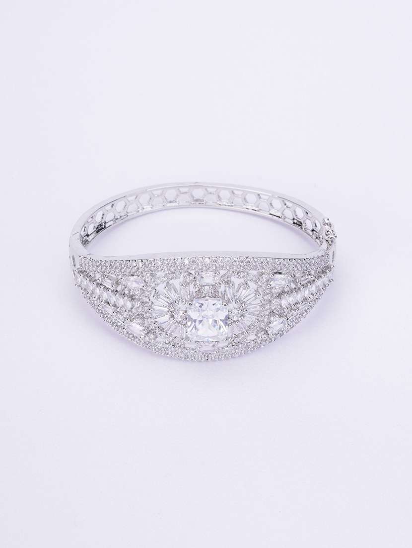 women cubic zirconia kada bracelet - 22271815 -  Standard Image - 1