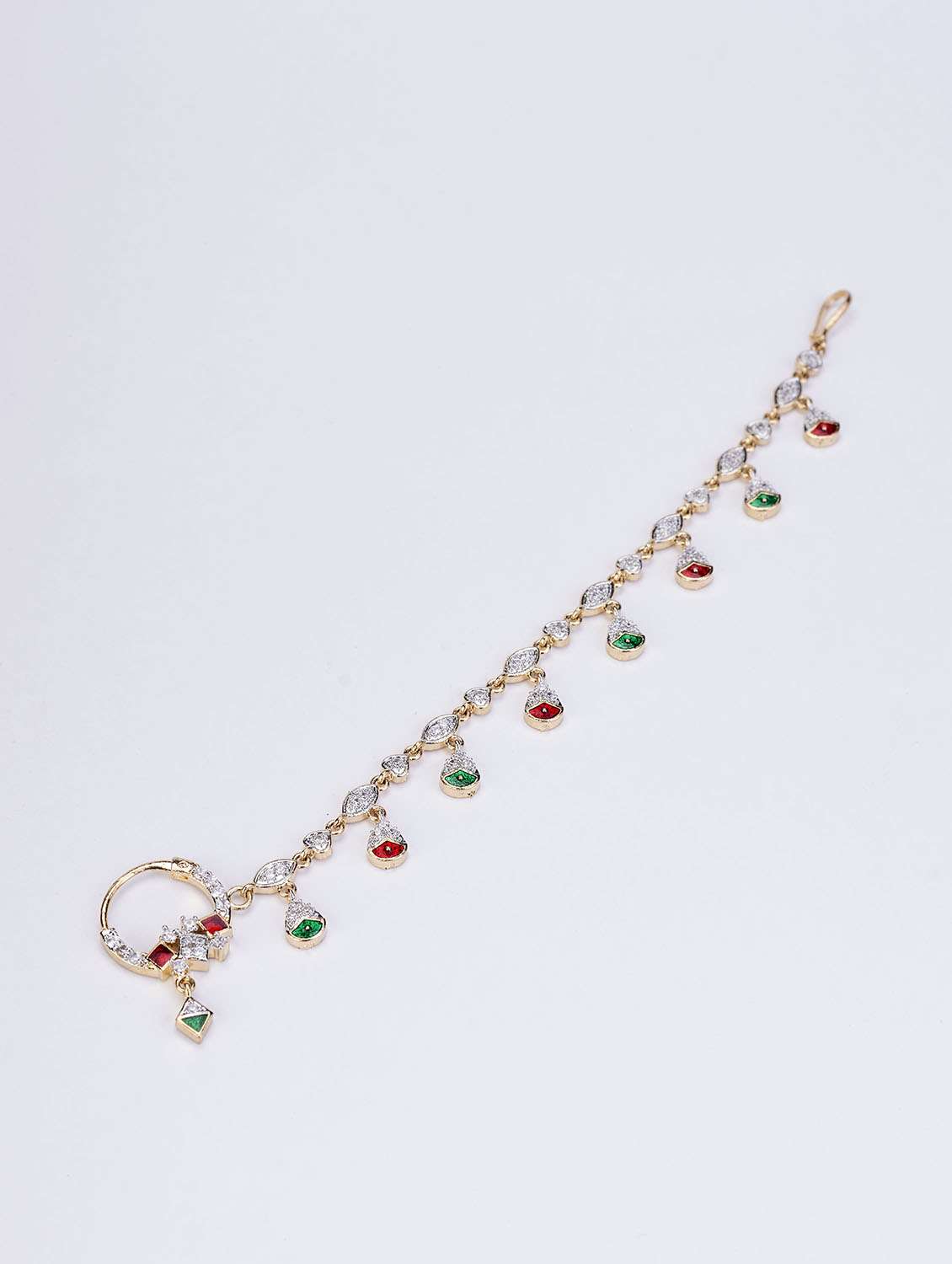 radiant two tone gold silver nath - 22271826 -  Standard Image - 1