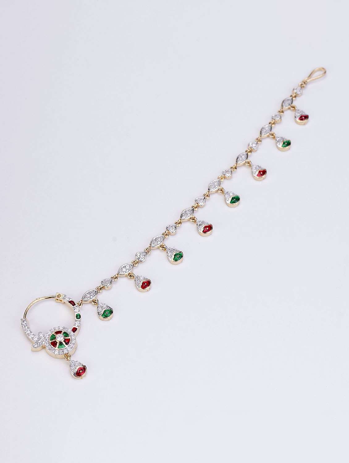 shimmering two tone gold silver nath - 22271827 -  Standard Image - 1