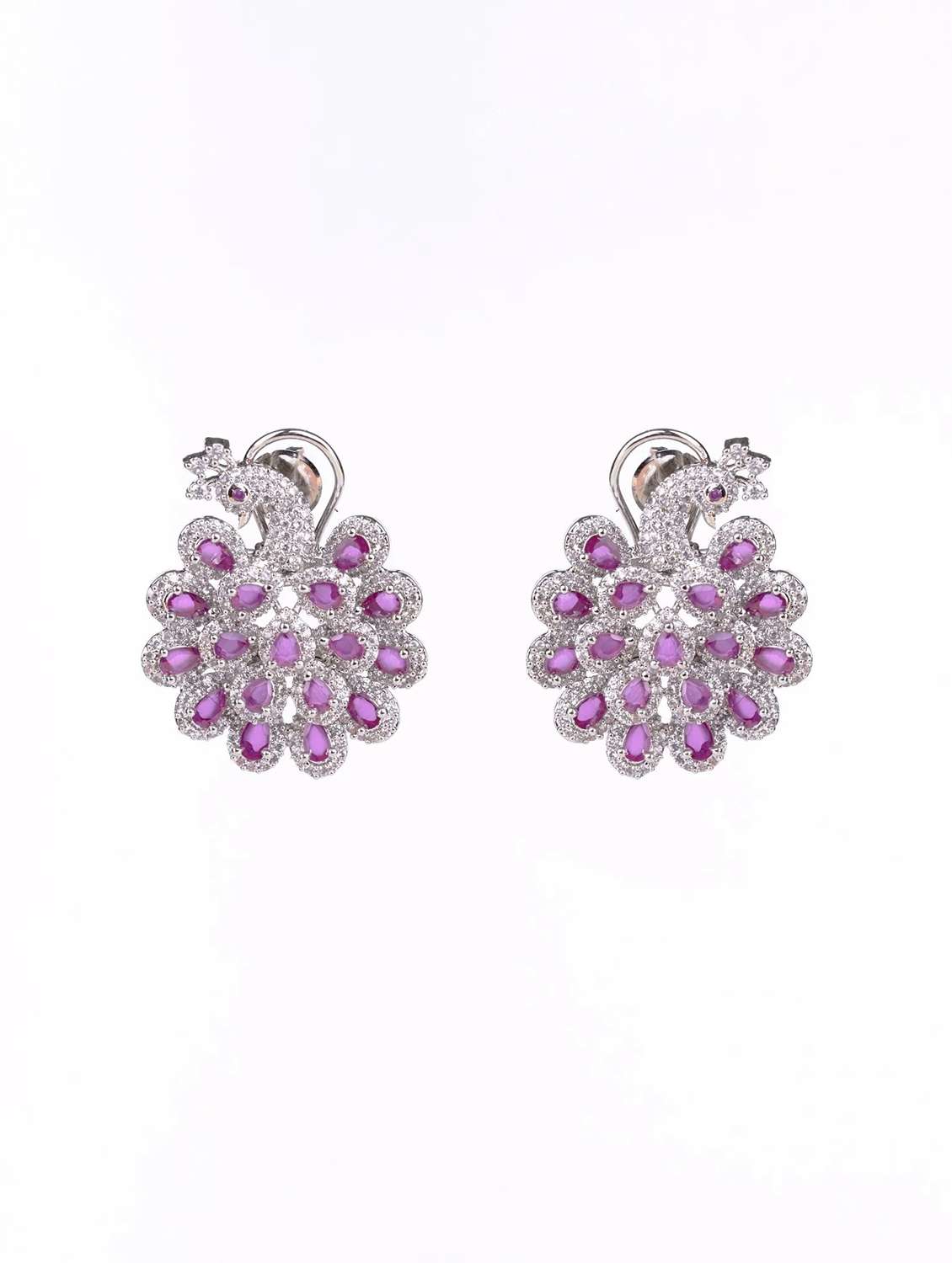 Women Stone Studded Brass Stud Earring - 22271839 -  Standard Image - 1