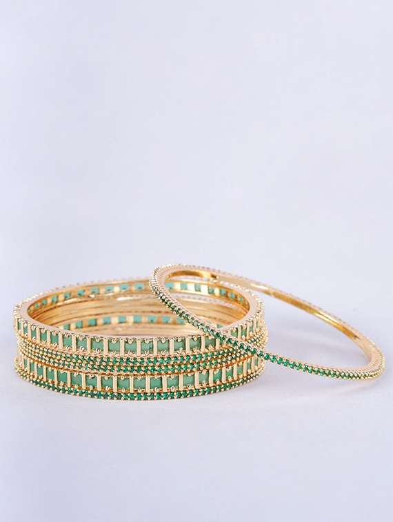 women crystal zirconia rhodium bangles - 22271895 -  Standard Image - 1