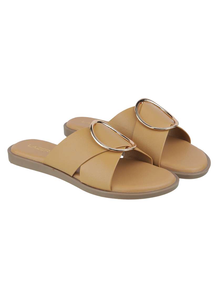 women solid slip on flat sandal - 22271943 -  Standard Image - 1