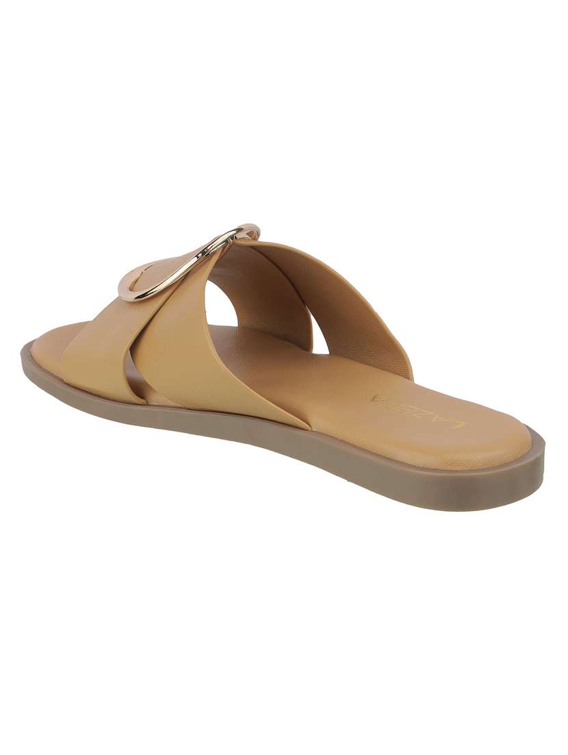 women solid slip on flat sandal - 22271943 -  Standard Image - 4