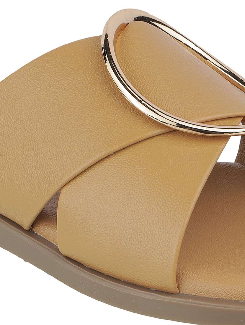 women solid slip on flat sandal - 22271943 -  Standard Image - 6