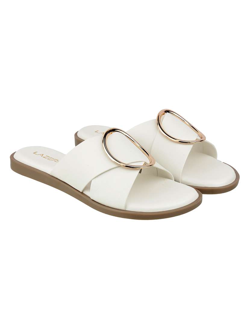 women solid slip on flat sandal - 22271944 -  Standard Image - 1