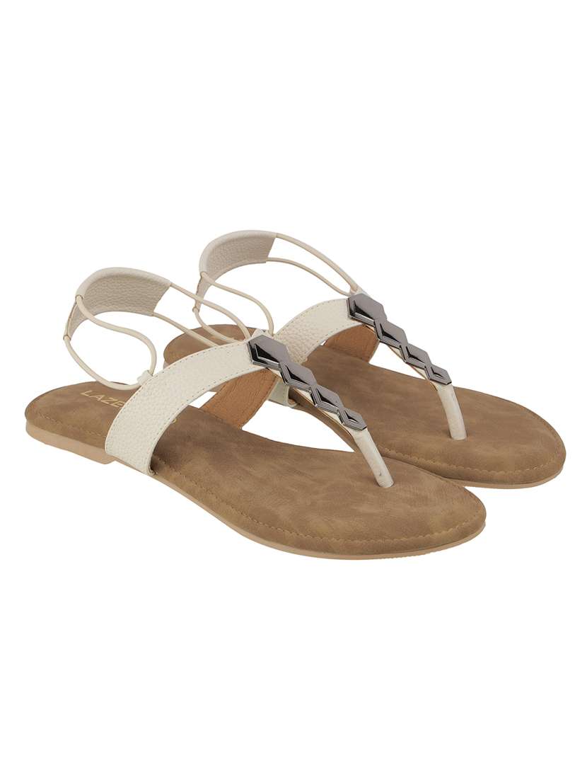 women embellished t-strap flat sandal - 22271947 -  Standard Image - 1