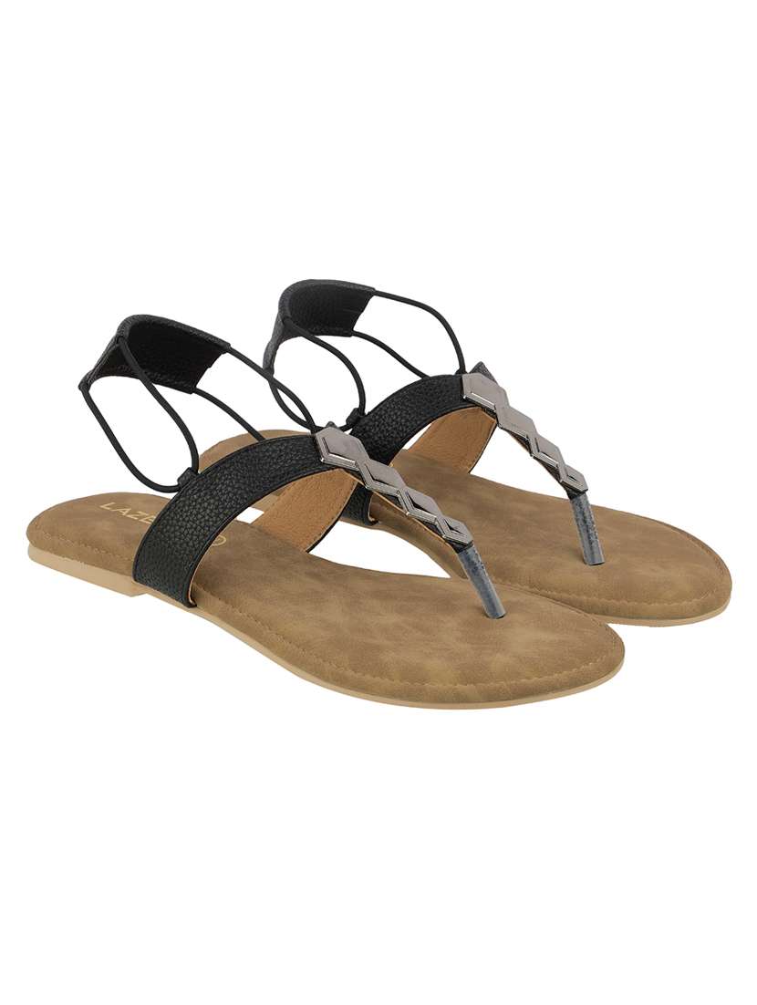 women embellished t-strap flat sandal - 22271948 -  Standard Image - 1