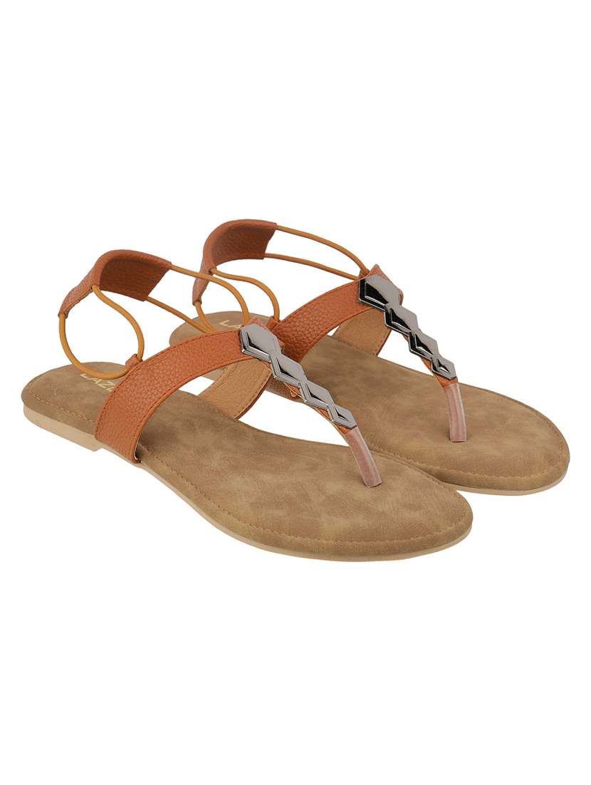 women embellished t-strap flat sandal - 22271949 -  Standard Image - 1