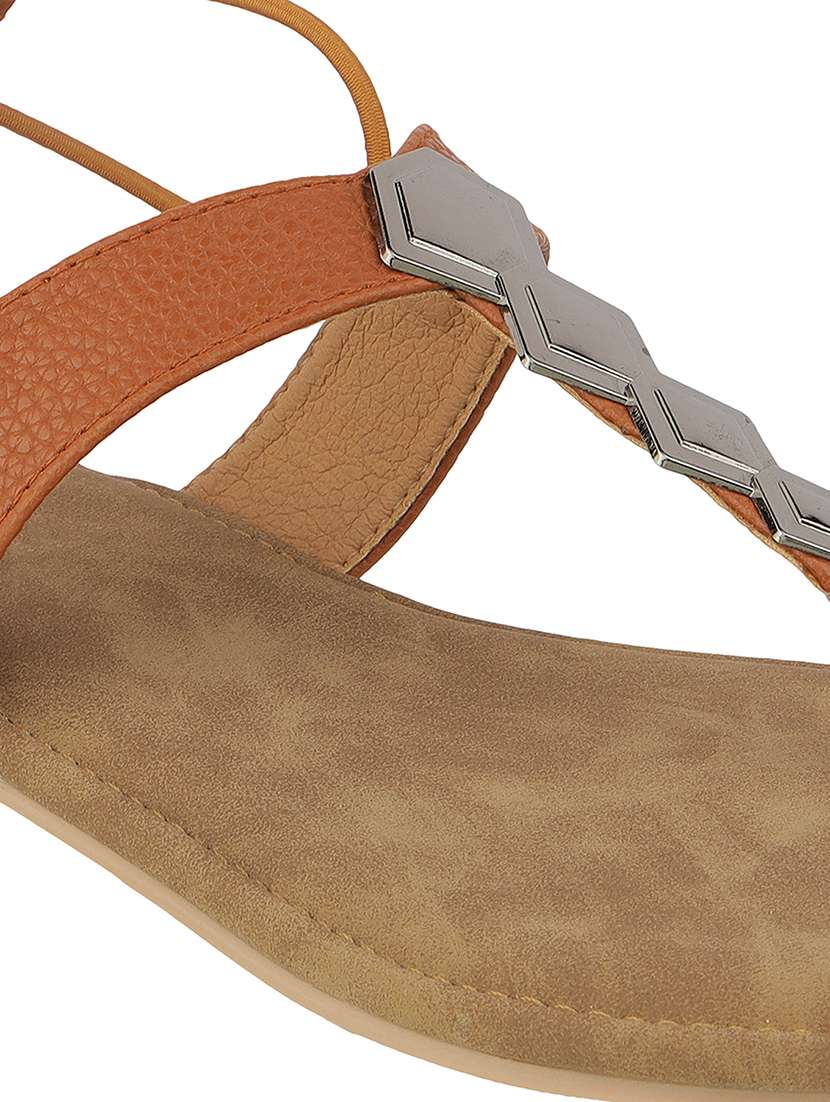 women embellished t-strap flat sandal - 22271949 -  Standard Image - 6