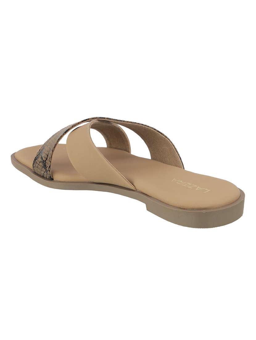 women textured slip on flat sandal - 22271961 -  Standard Image - 4