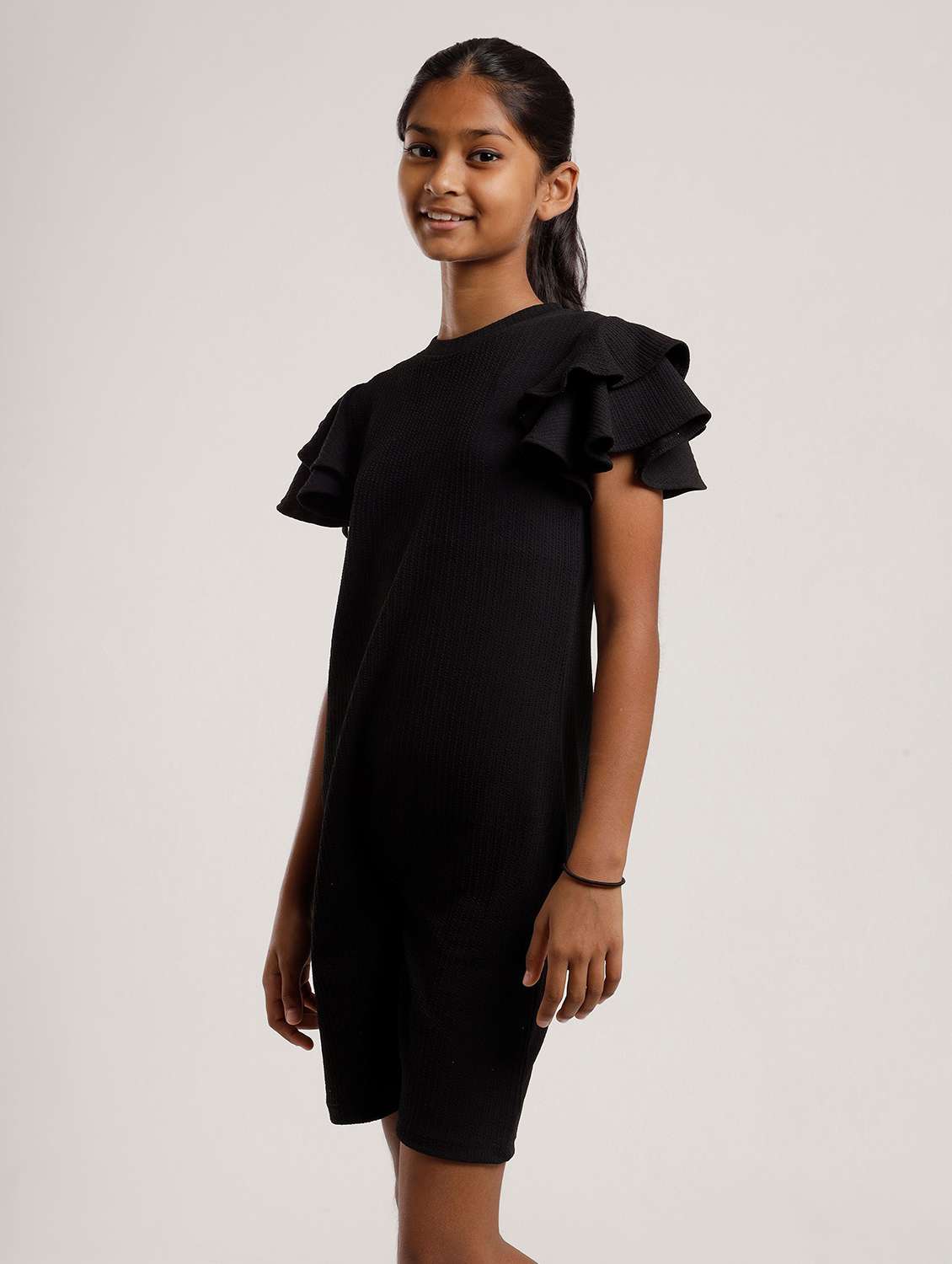 girls self designed flared sleeve a-line dress - 22271969 -  Standard Image - 1