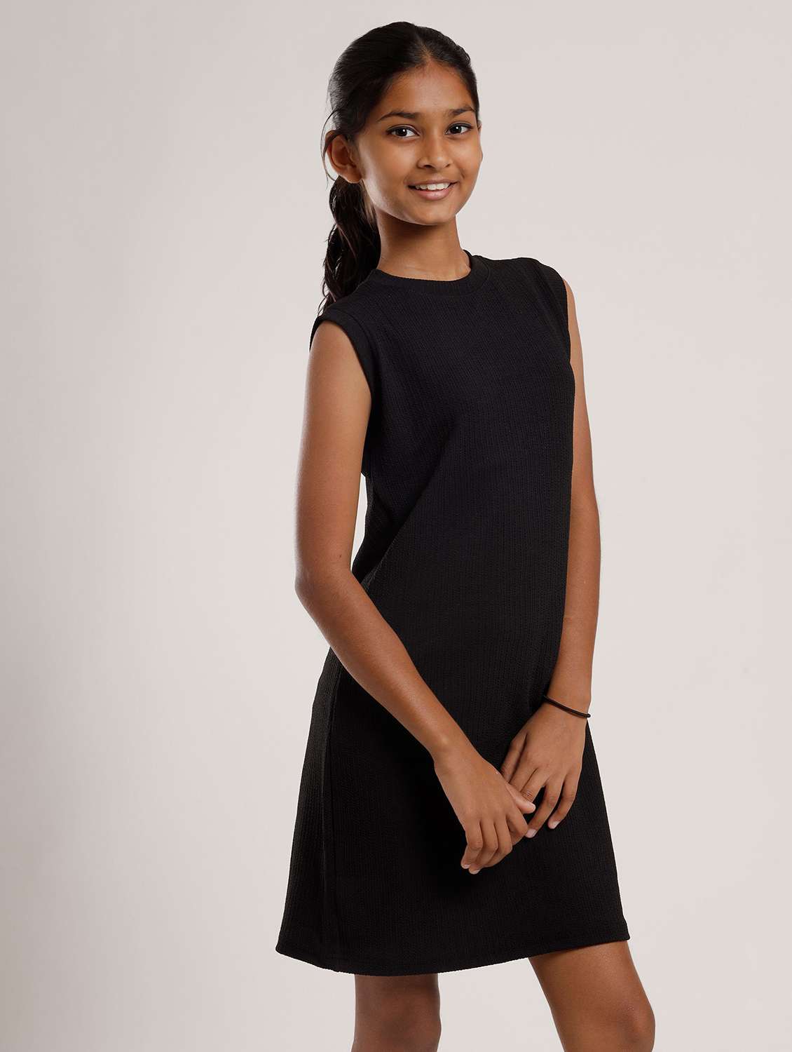 girls solid sleeveless a-line dress - 22271972 -  Standard Image - 1