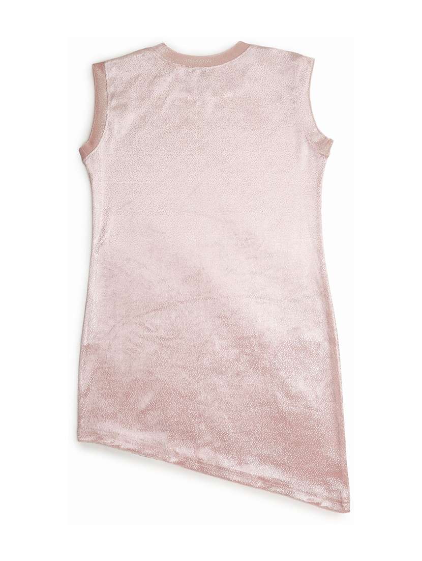 girls solid sleeveless asymmetric dress - 22271975 -  Standard Image - 1