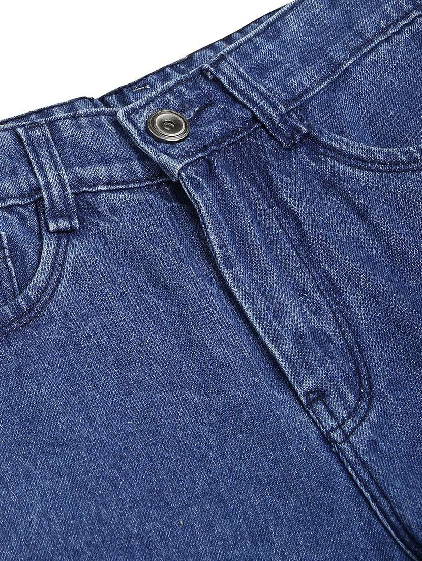 boys solid mid rise denim cargo - 22272013 -  Standard Image - 4