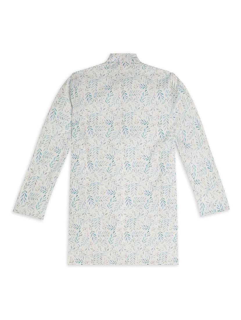 boys printed long sleeve straight kurta - 22272029 -  Standard Image - 1