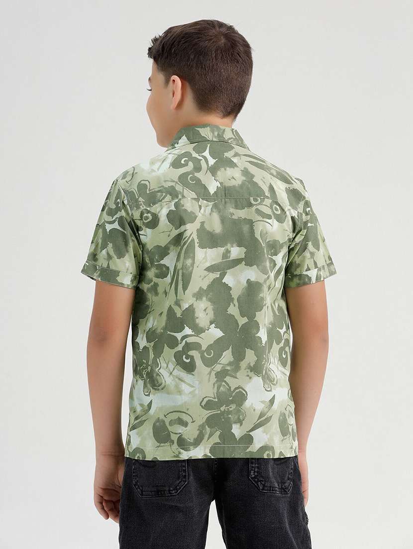 boys printed collared short sleeve shirt - 22272061 -  Standard Image - 1