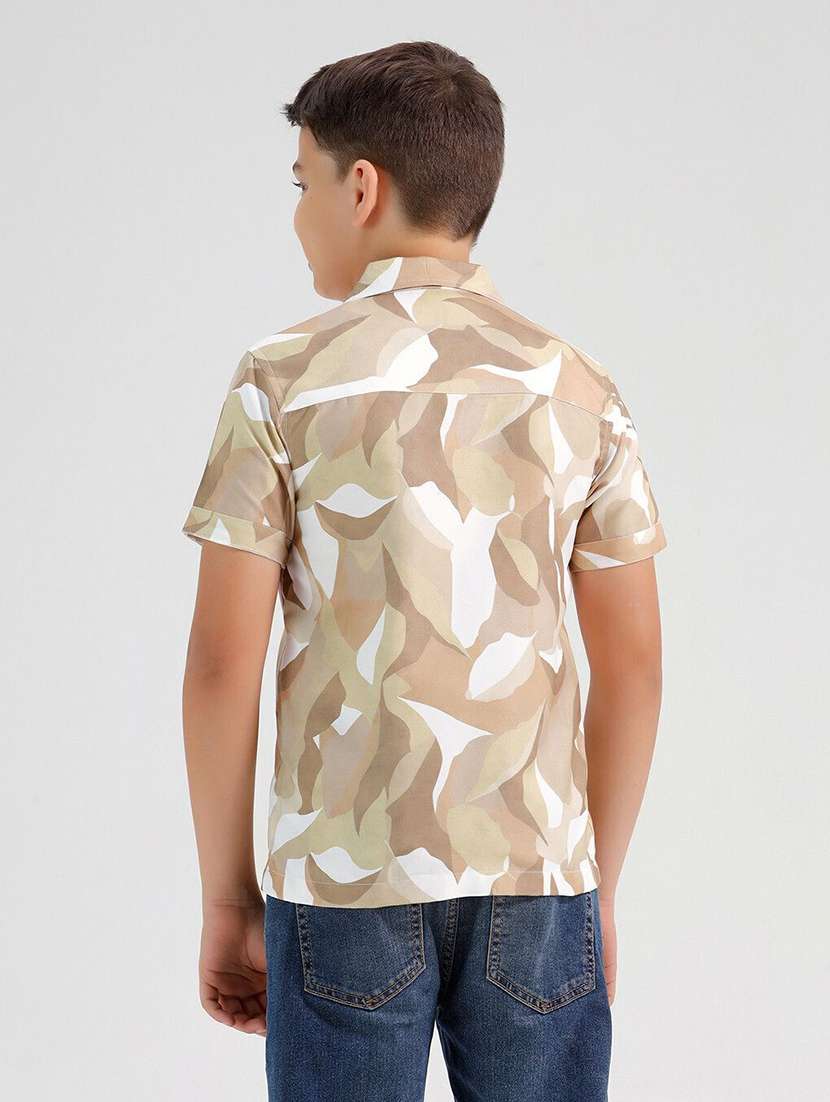 boys printed collared short sleeve shirt - 22272103 -  Standard Image - 1