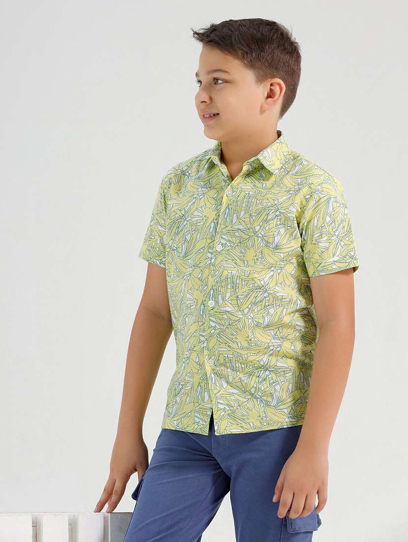 boys printed collared short sleeve shirt - 22272108 -  Standard Image - 1