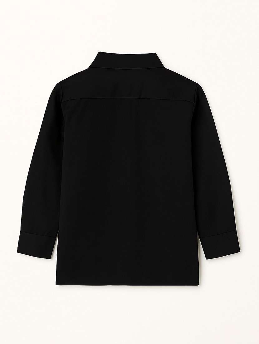 boys solid collared long sleeve shirt - 22272113 -  Standard Image - 1