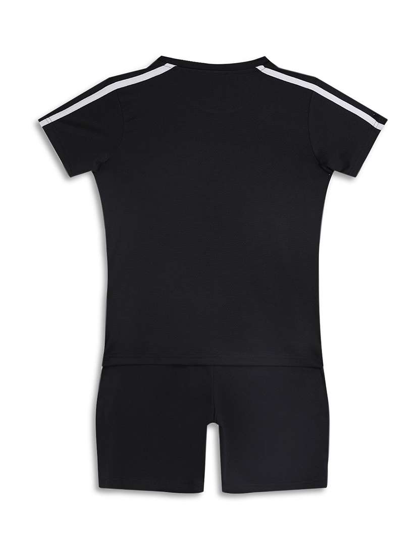 girls solid t-shirt and short set - 22272198 -  Standard Image - 1