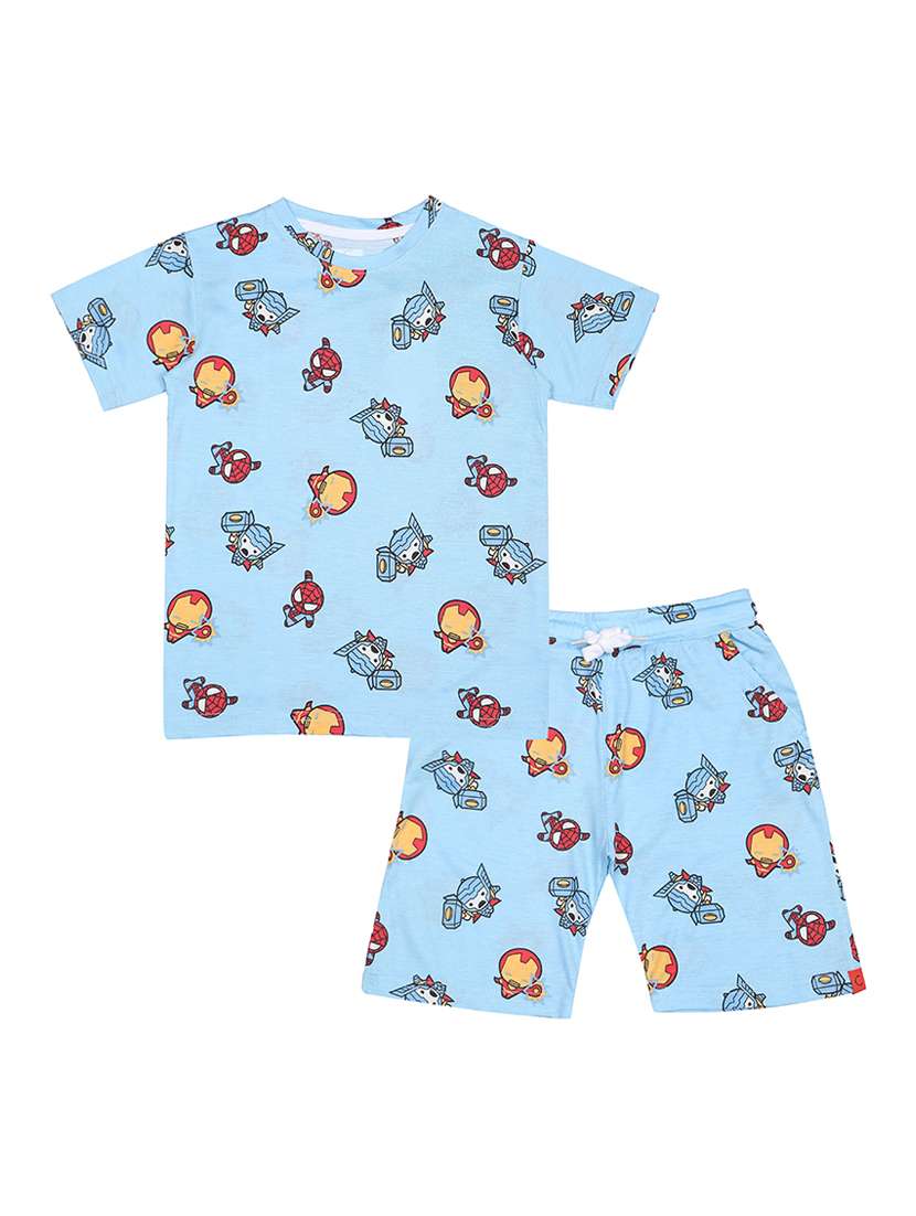kids printed short sleeve t-shirt and shorts set - 22272213 -  Standard Image - 1