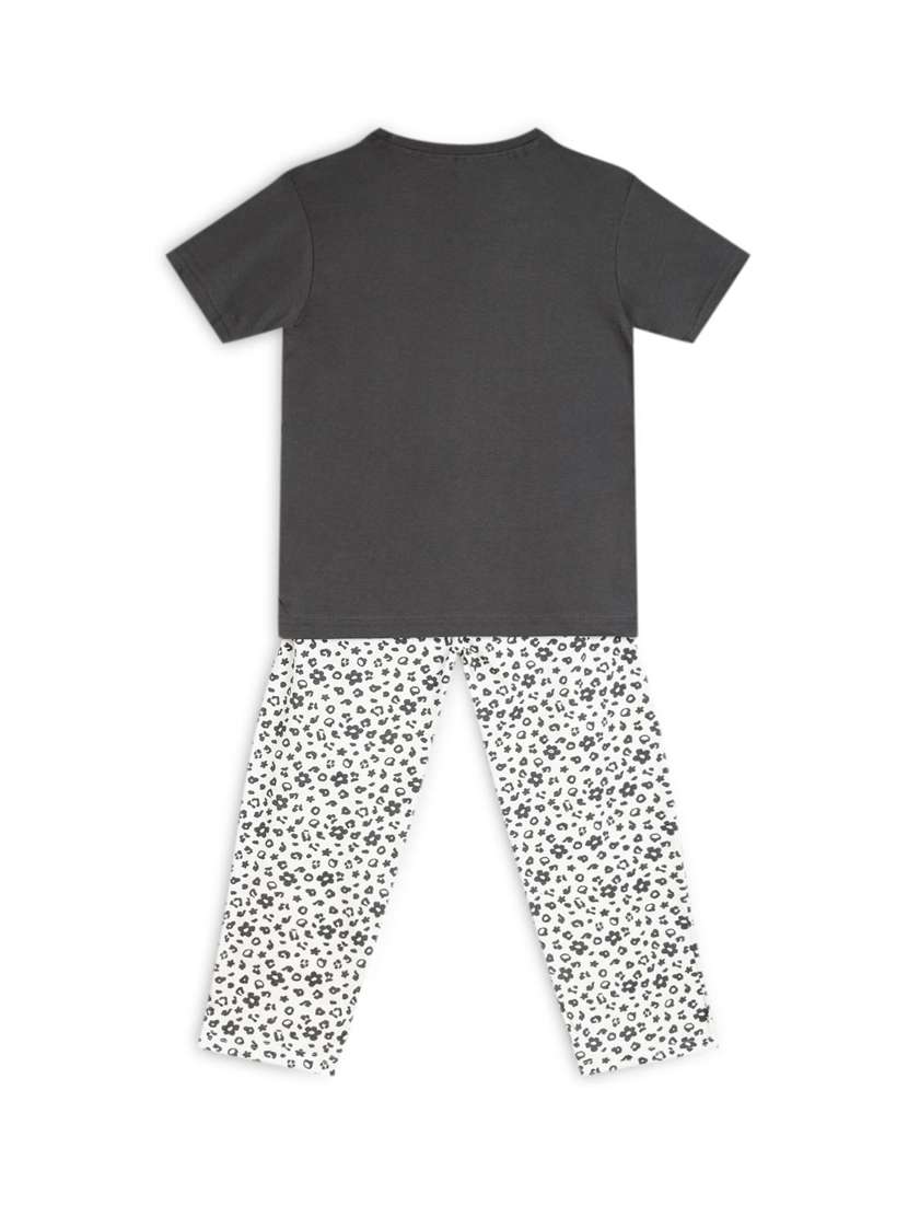 girls printed nightwear pyjama set - 22272226 -  Standard Image - 1
