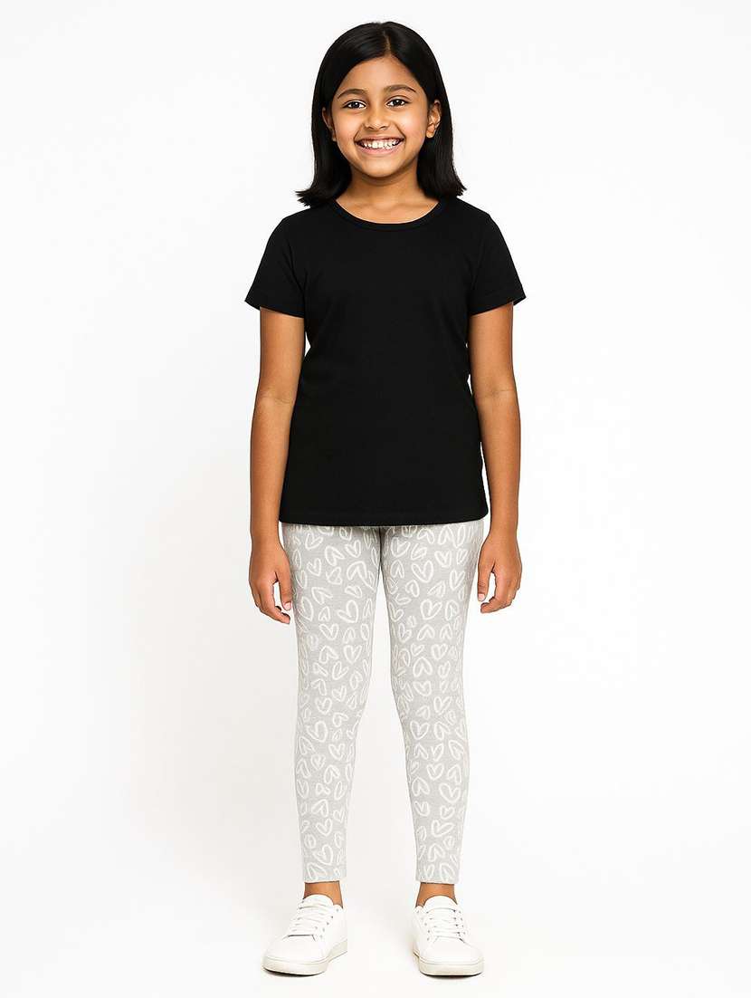 girls printed mid rise legging - 22272303 -  Standard Image - 1