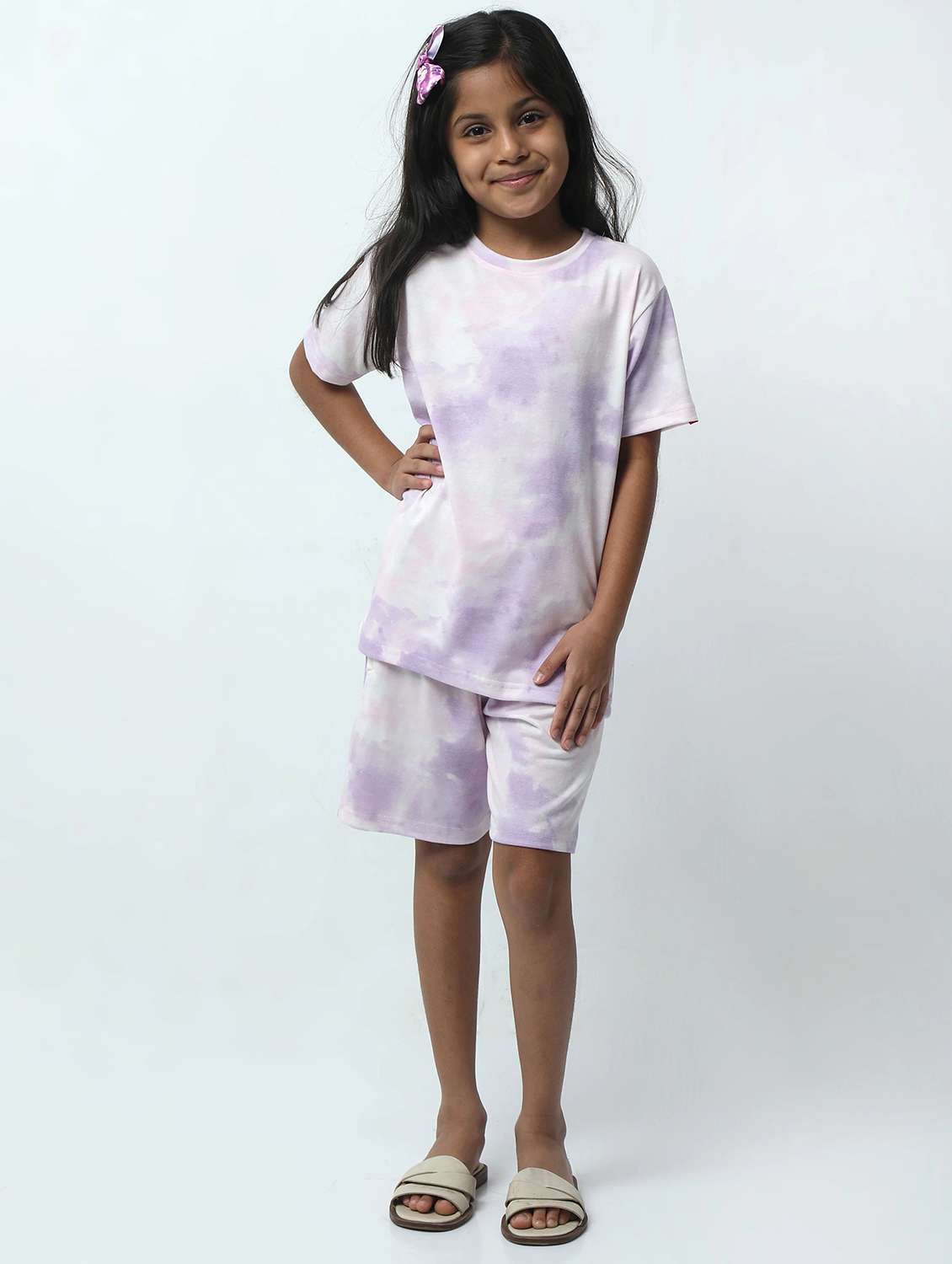 girls printed t-shirt and short set - 22272342 -  Standard Image - 1