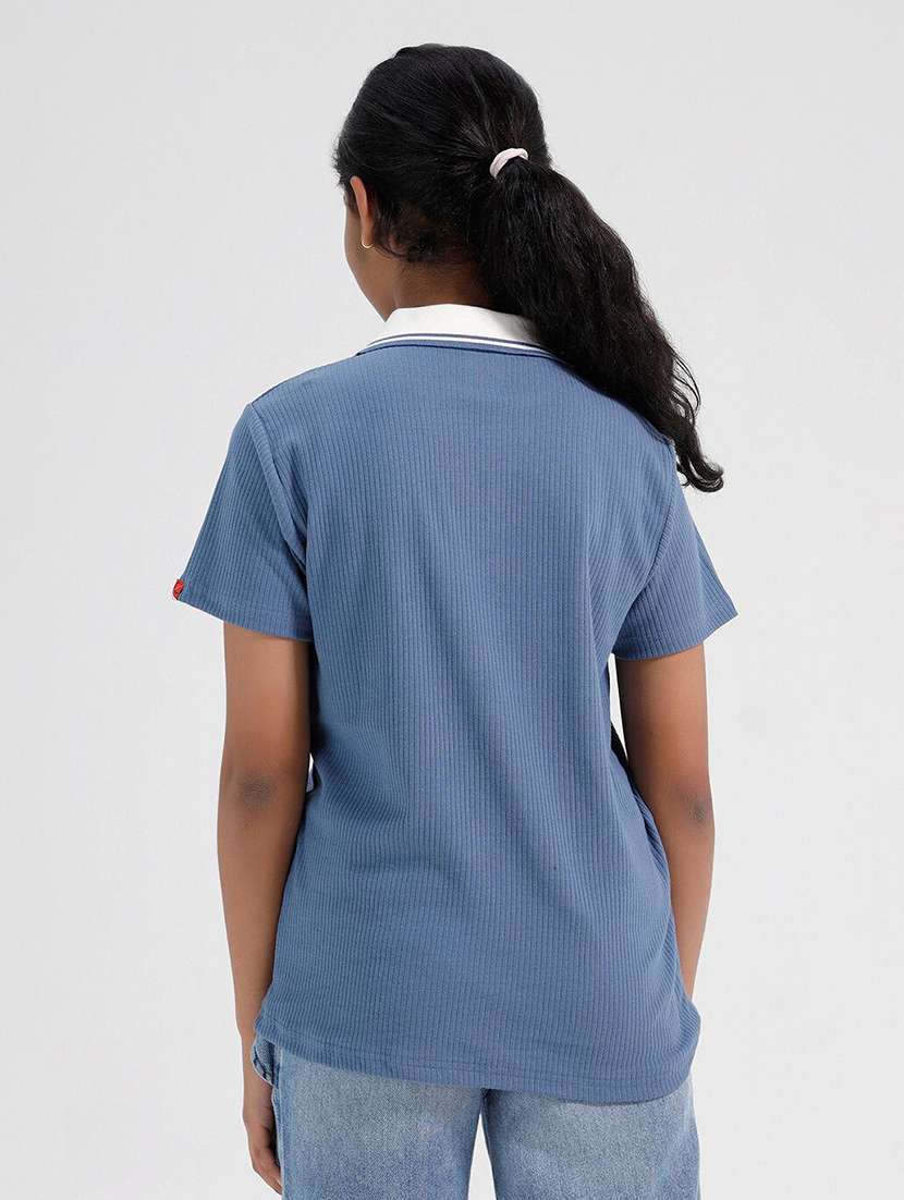 girls solid short sleeve polo tee - 22272350 -  Standard Image - 1