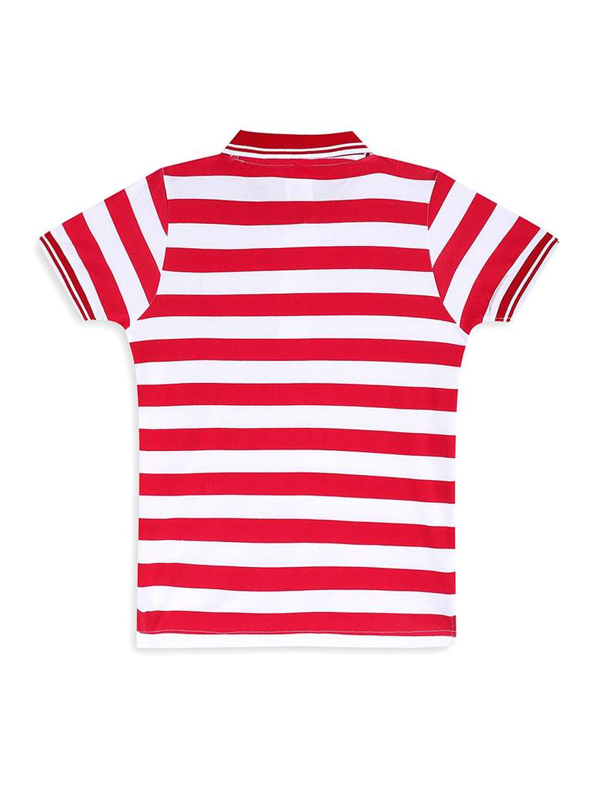 boys striped short sleeve polo t-shirt - 22272352 -  Standard Image - 1