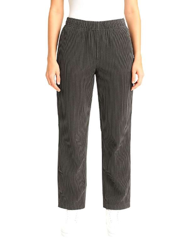 women solid mid rise straight trouser - 22272449 -  Standard Image - 1