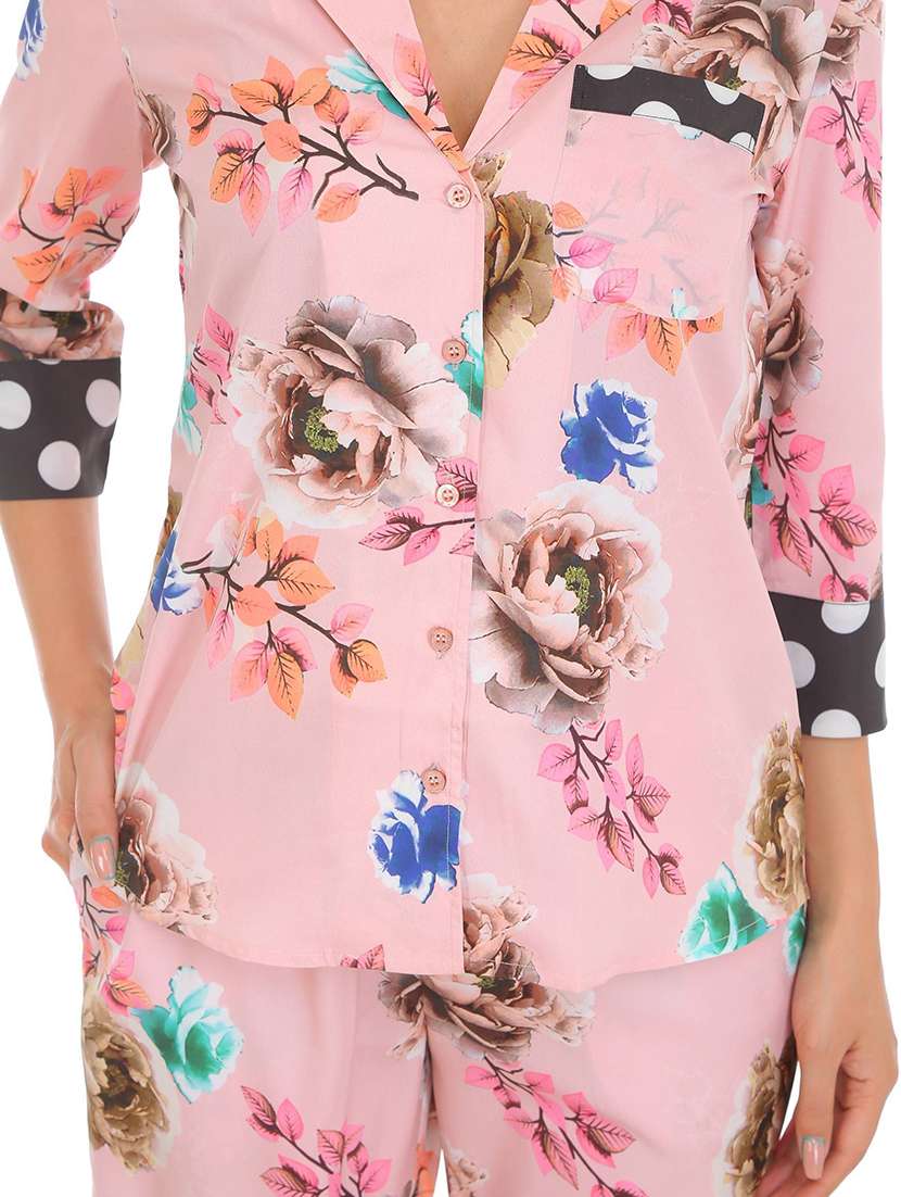 women printed nightwear pyjama set - 22272460 -  Standard Image - 4