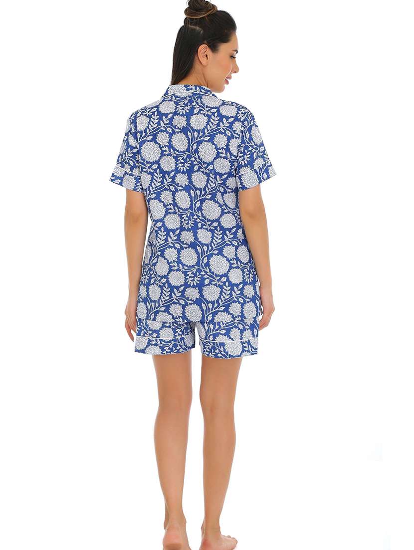 women printed nightwear shorts set - 22272468 -  Standard Image - 1
