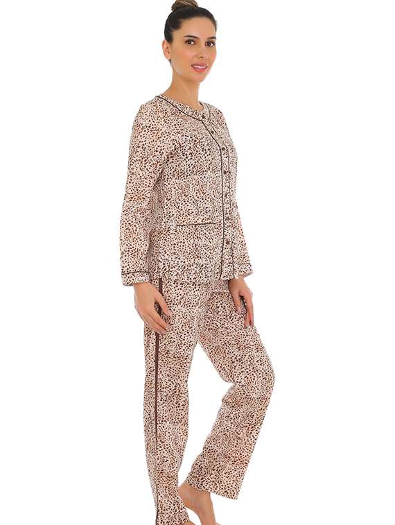 women printed nightwear pyjama set - 22272470 -  Standard Image - 1
