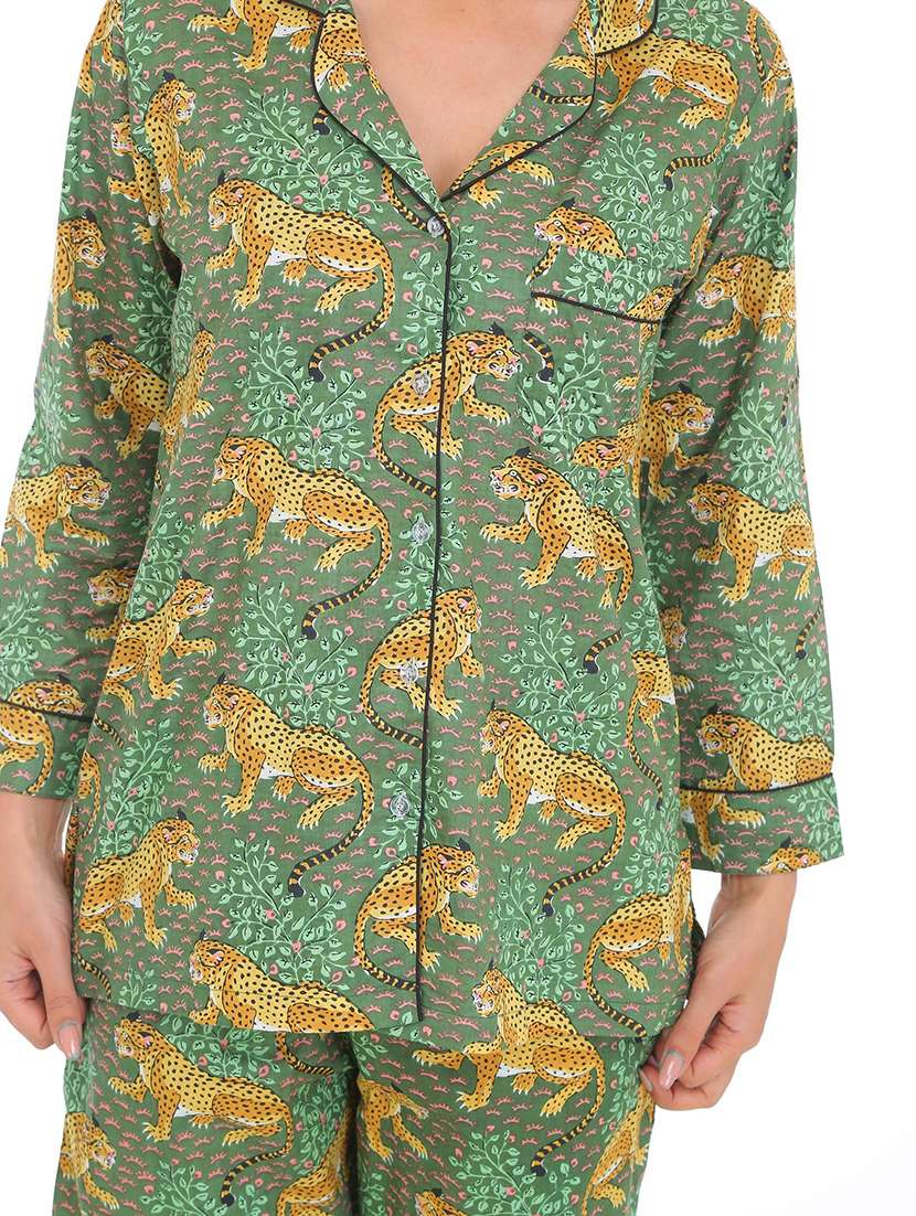 women printed nightwear pyjama set - 22272482 -  Standard Image - 4