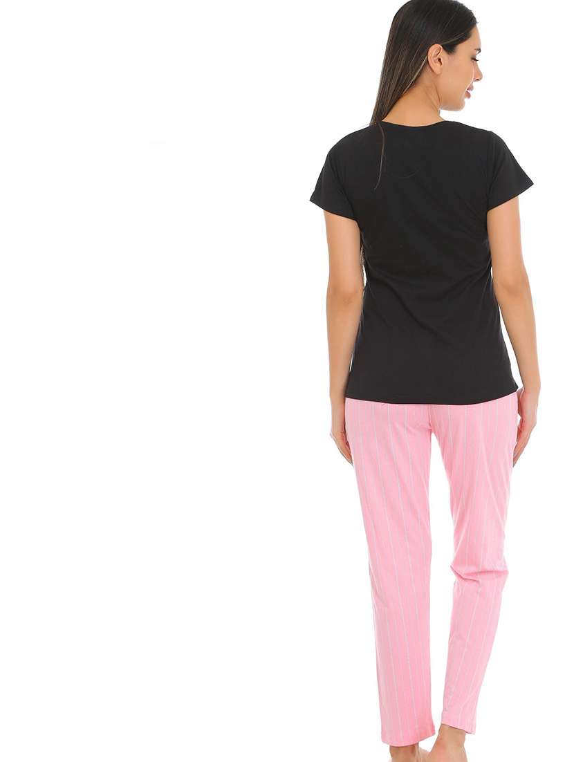 women printed nightwear pyjama set - 22272485 -  Standard Image - 1