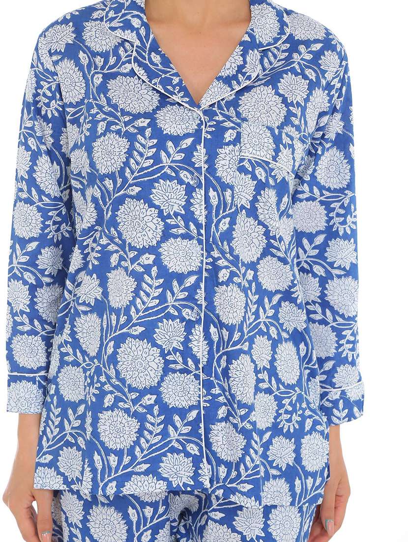 women printed nightwear pyjama set - 22272489 -  Standard Image - 4