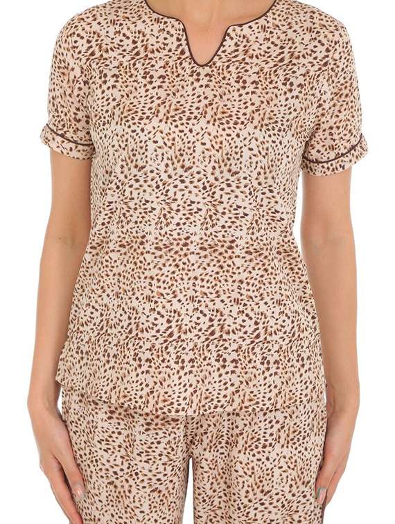 women printed nightwear pyjama set - 22272494 -  Standard Image - 4