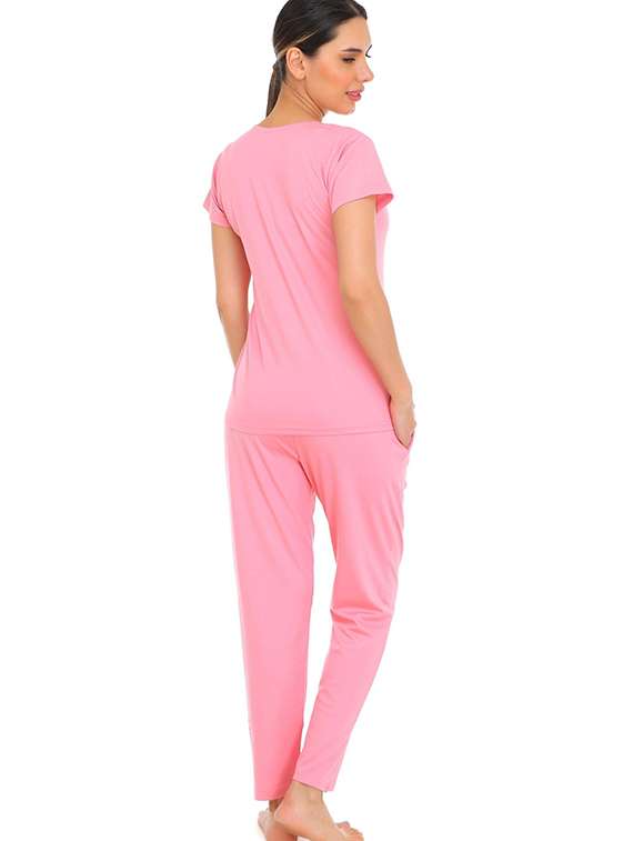 women printed nightwear pyjama set - 22272497 -  Standard Image - 1