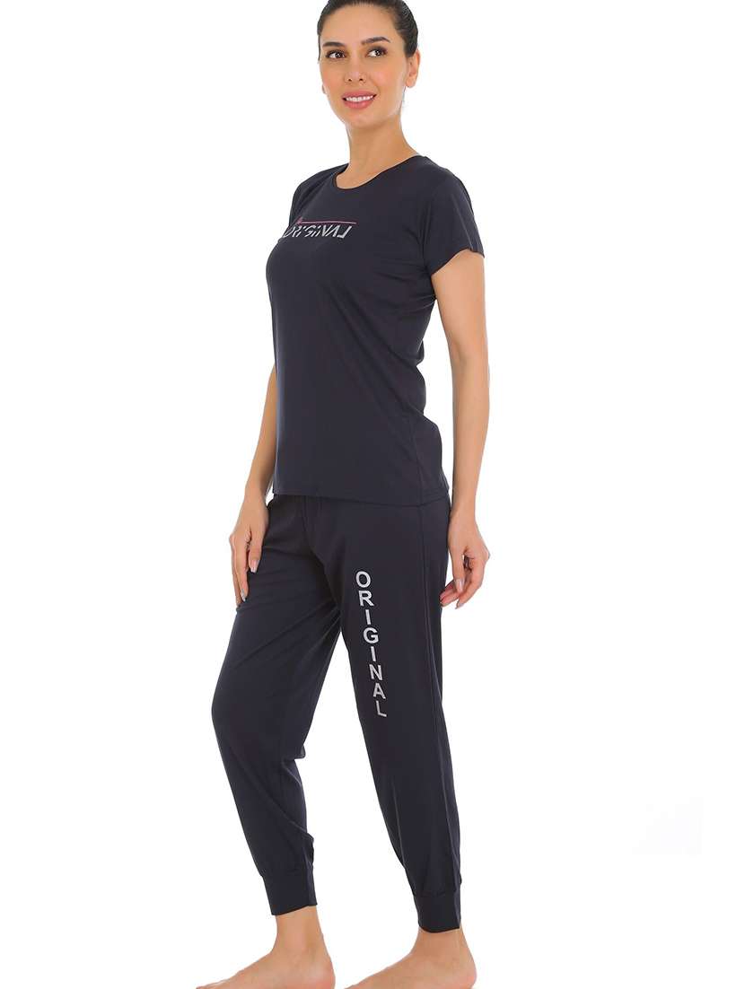 women printed nightwear pyjama set - 22272500 -  Standard Image - 1