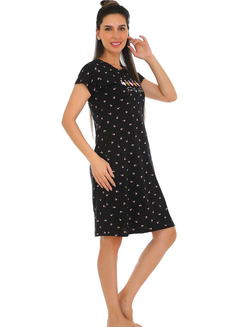 women printed short sleeve sleepshirt - 22272502 -  Standard Image - 1