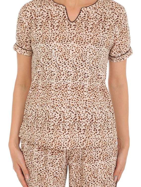 women printed nightwear pyjama set - 22272504 -  Standard Image - 4