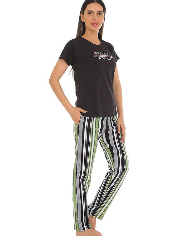 women printed nightwear pyjama set - 22272508 -  Standard Image - 1