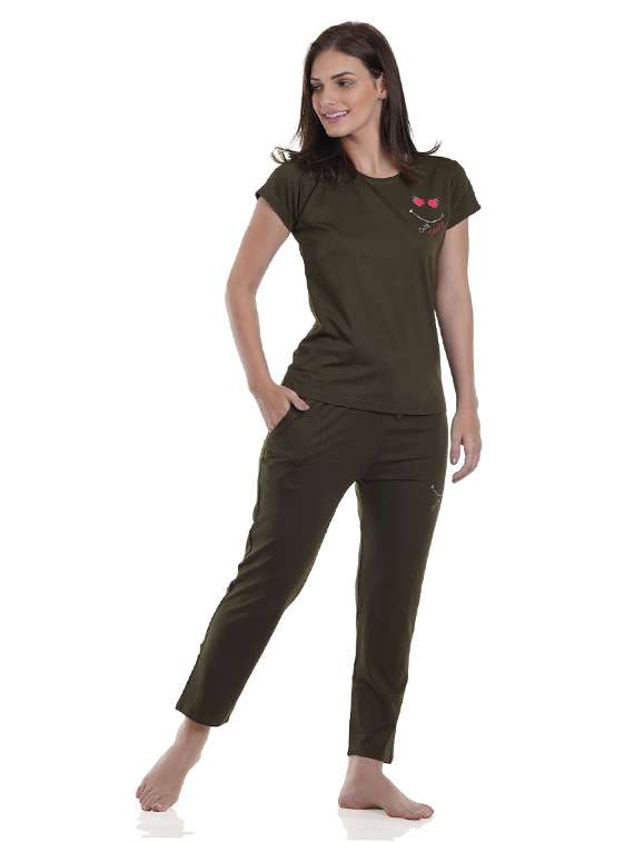 women printed nightwear pyjama set - 22272513 -  Standard Image - 1