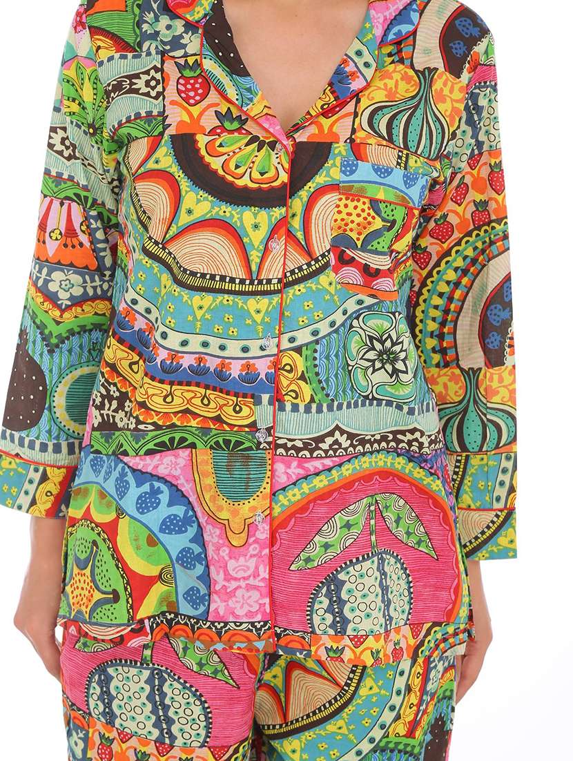 women printed nightwear pyjama set - 22272515 -  Standard Image - 4